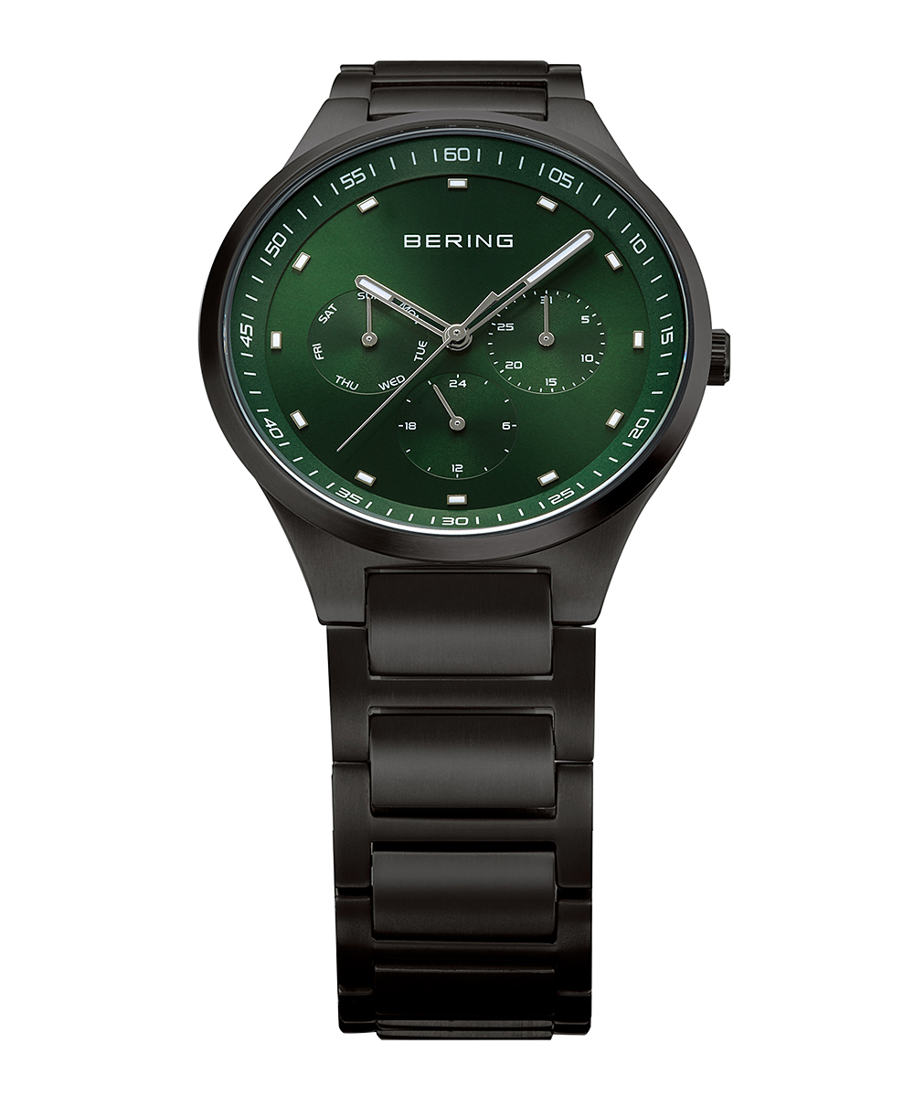BERING ベーリング BERING 腕時計 メンズ 径40mm クラシックリンク 11740-728 グリーン文字盤 サファイアガラス 