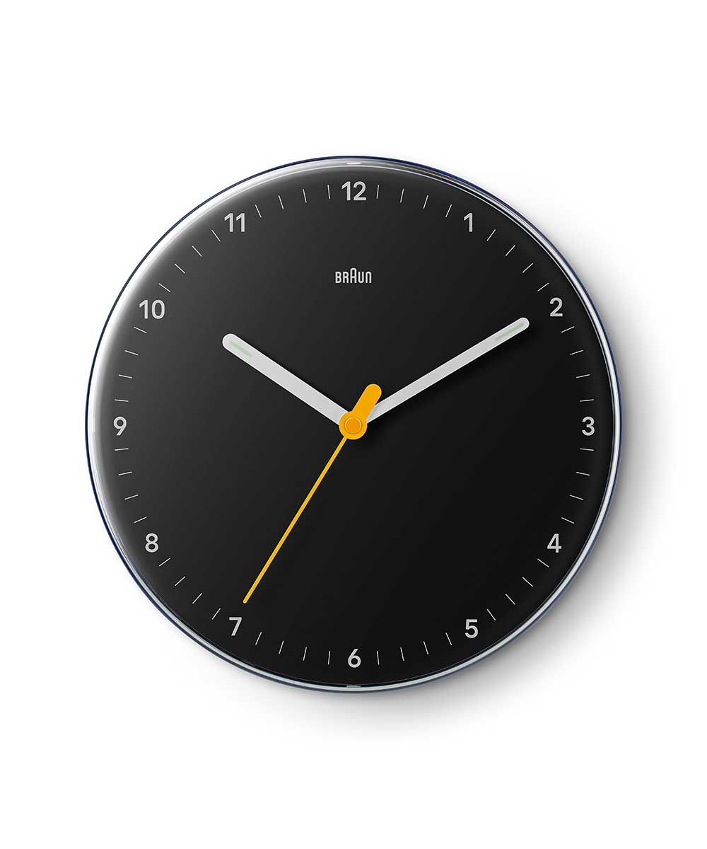 BRAUN WALL CLOCK BLACK  BC26B iuE AiO|v ubN  a23cmj