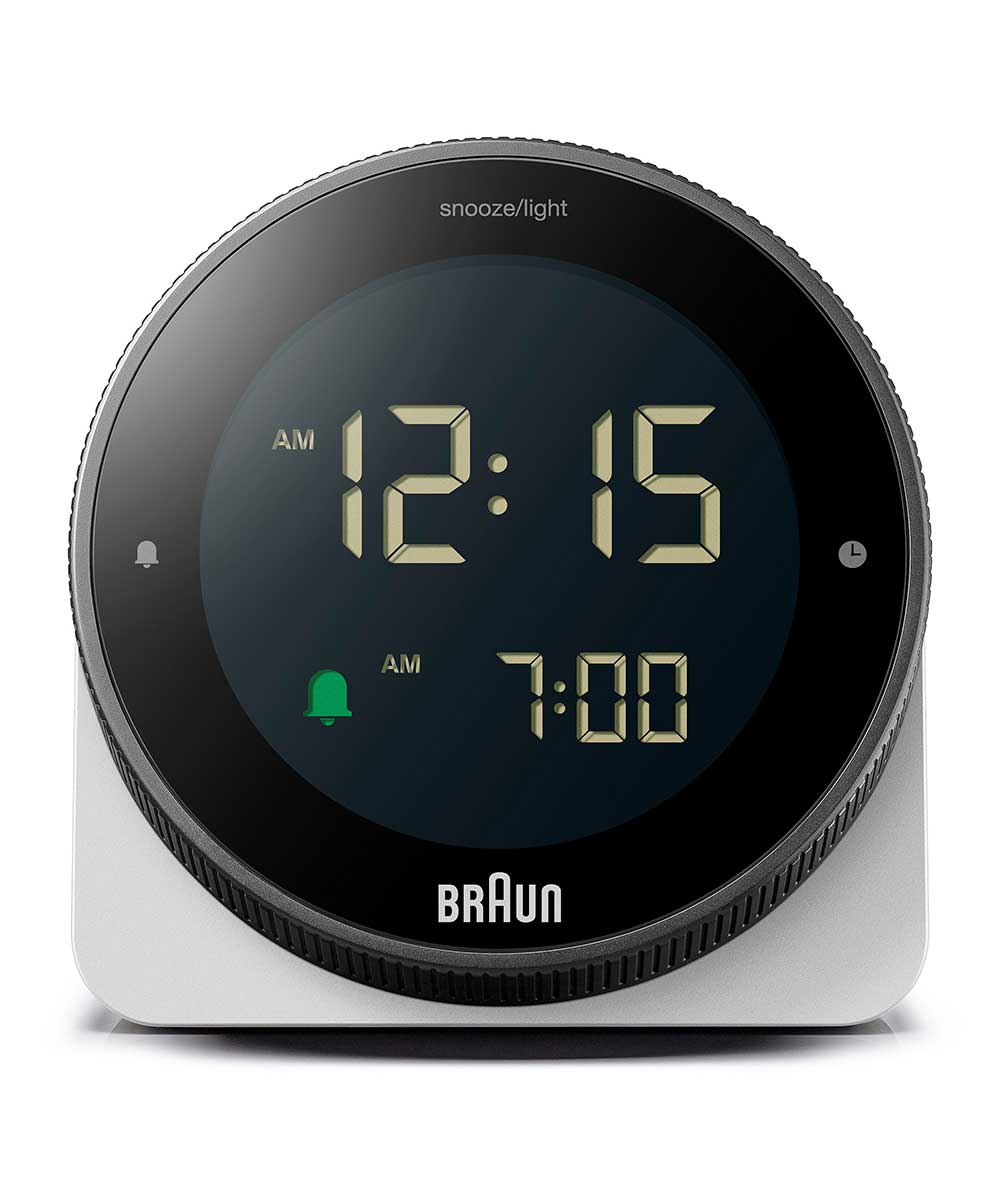 BRAUN DIGITAL CLOCK WHITE  BC24W iuE fW^uv zCgj