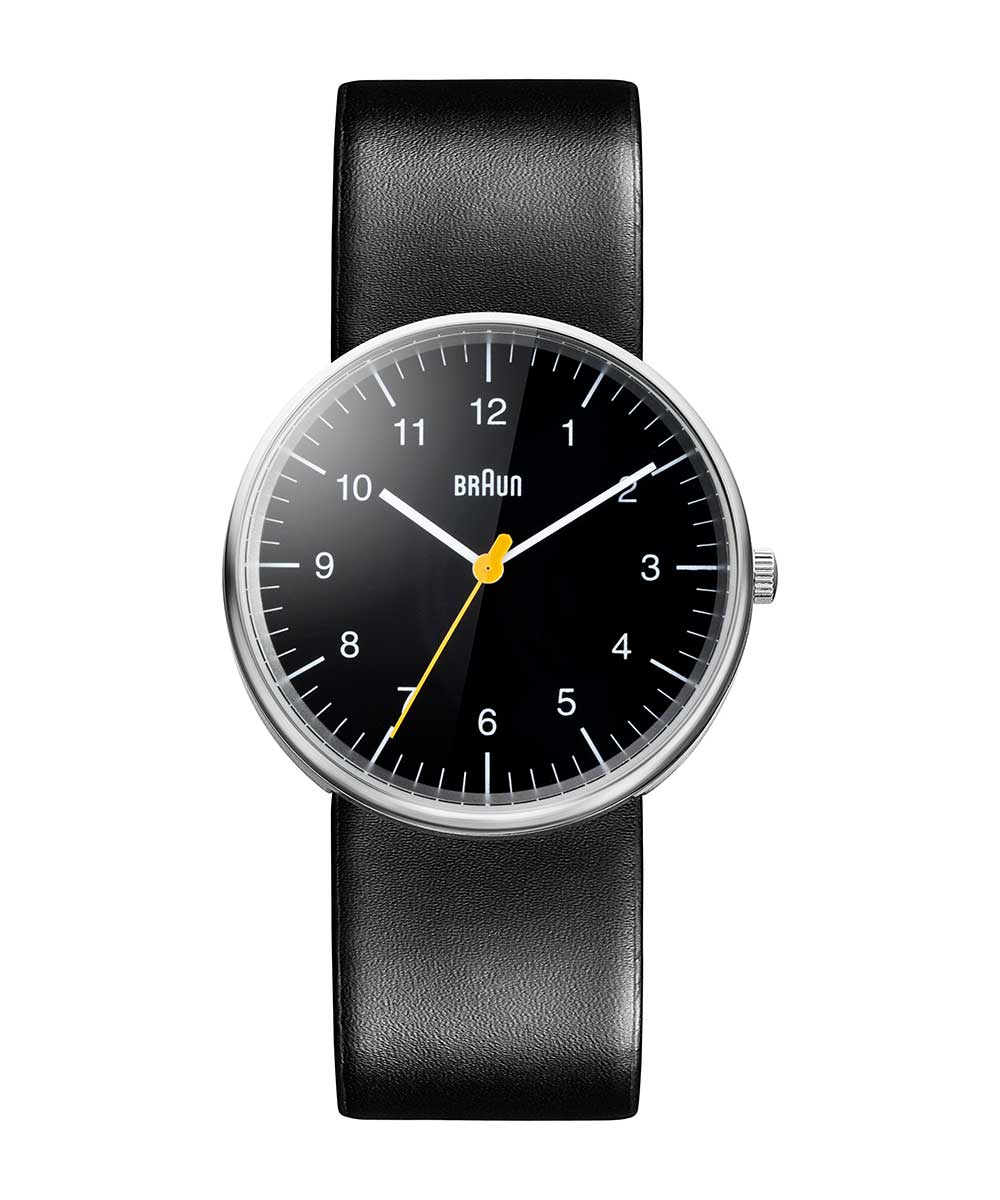 BRAUN  LEATHER WATCH BLACK BN0021BKBKGiuErv ubN U[EHb`j